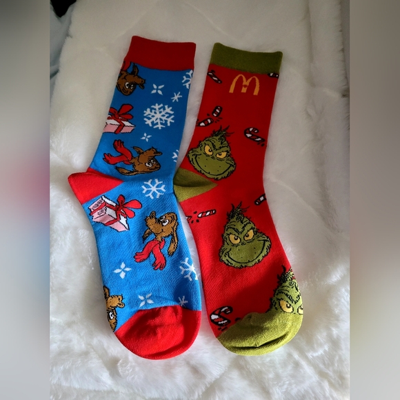 Grinch McDonald's Mix Match Unisex Socks. - Picture 2 of 4